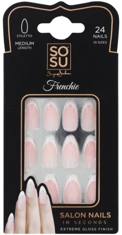 Faux ongles Stiletto Frenchie