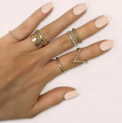 Faux ongles Stiletto Frenchie