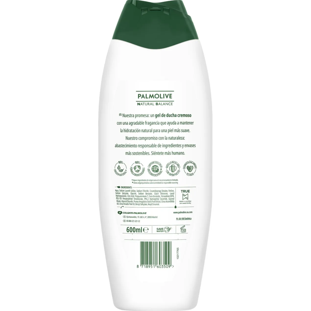 Gel Douche Natural Balance Sensible Soin Hydratant