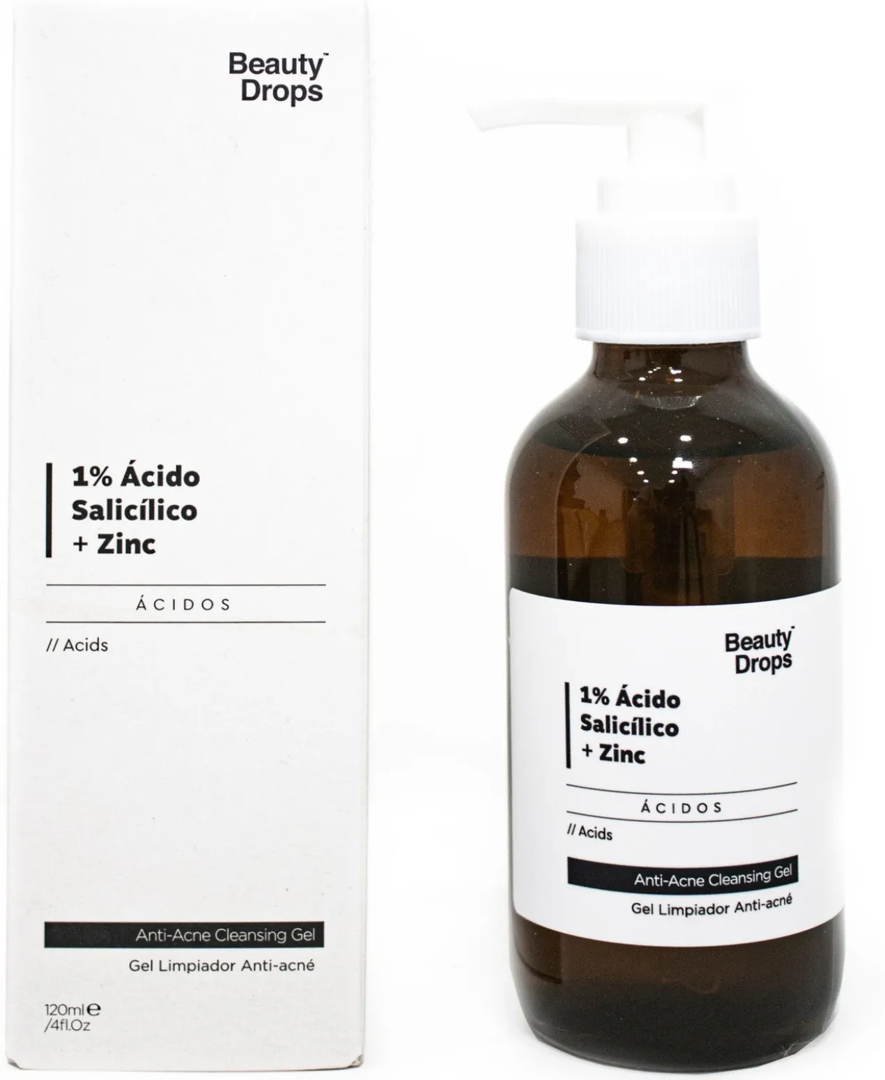 Gel Nettoyant Anti-Acné 1 % Acide Salicylique + Zinc