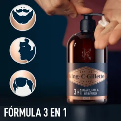 Gel Nettoyant Barbe et Visage King C. Gillette