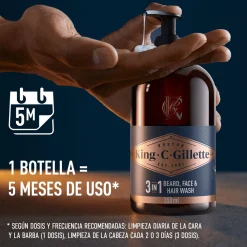 Gel Nettoyant Barbe et Visage King C. Gillette