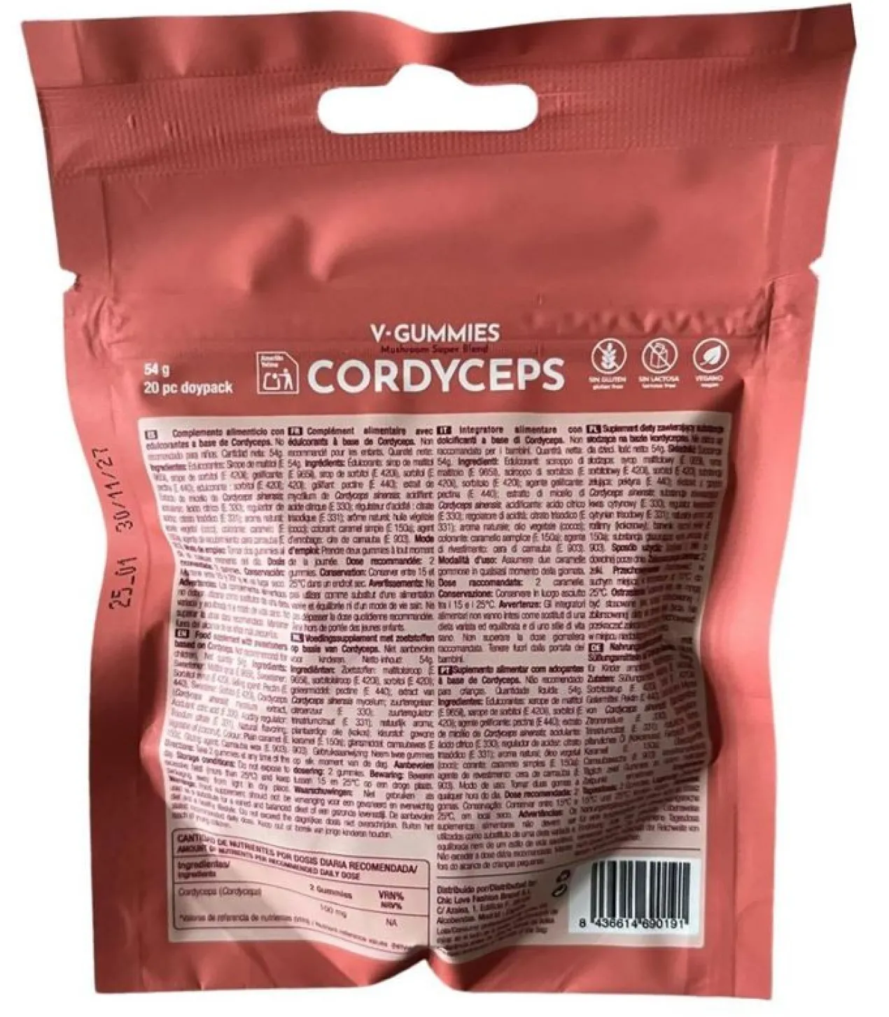 Gummies Énergie Naturelle Cordyceps Saveur Café