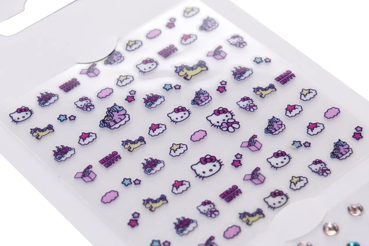 Hello Kitty Stickers et Strass pour Décoration d'Ongles