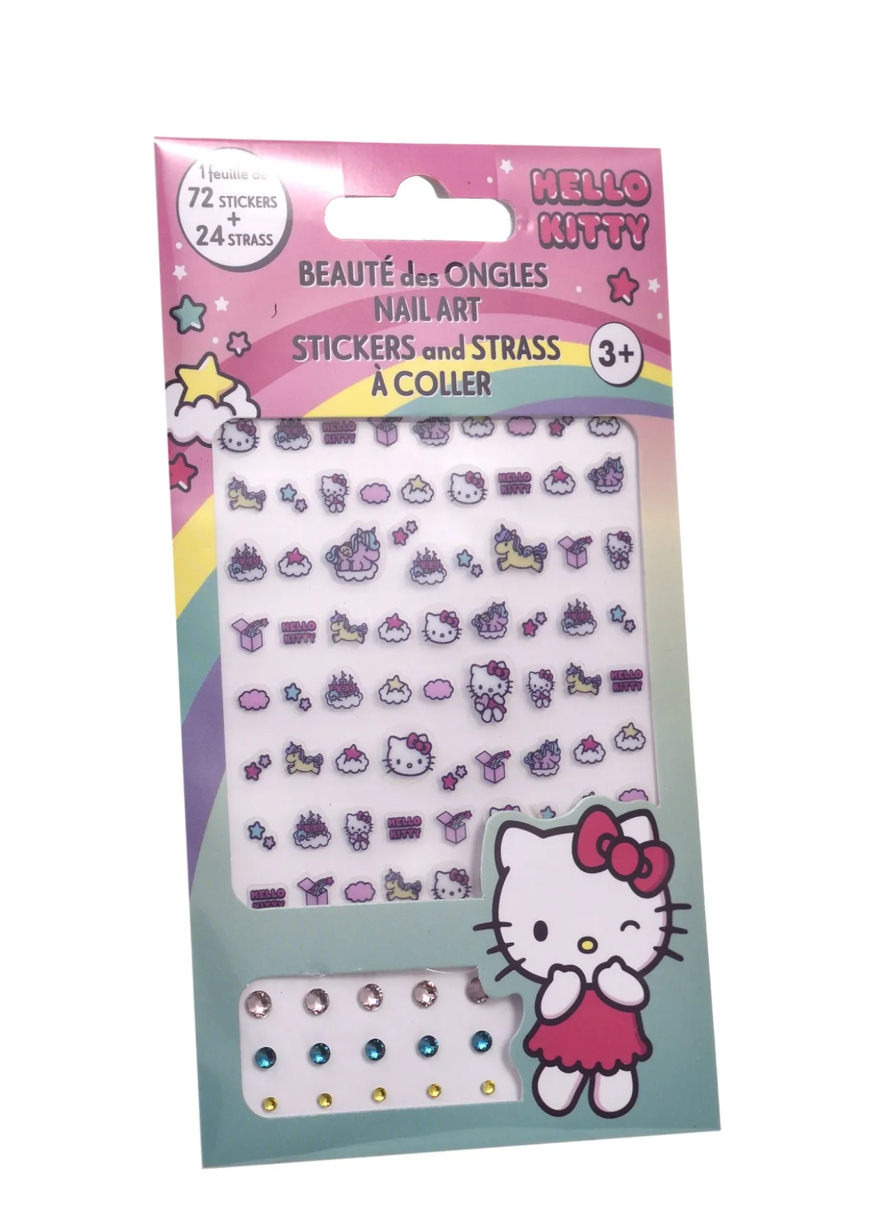 Hello Kitty Stickers et Strass pour Décoration d'Ongles