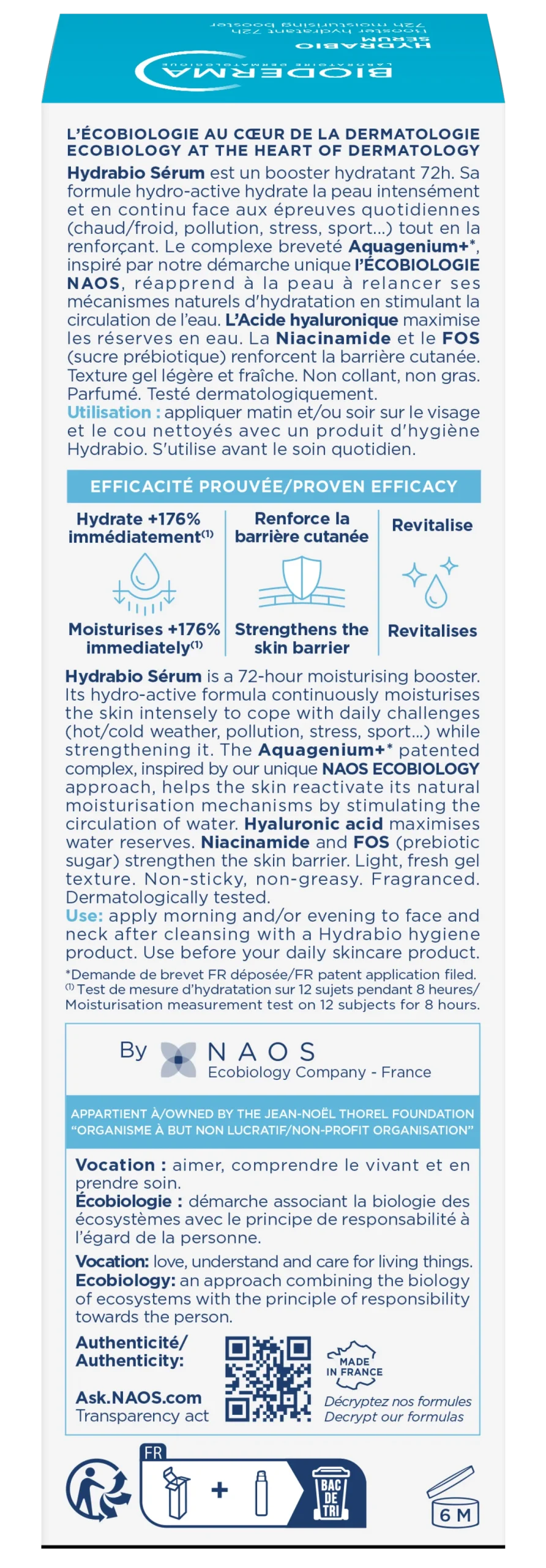 Hydrabio Sérum Hydratant Visage