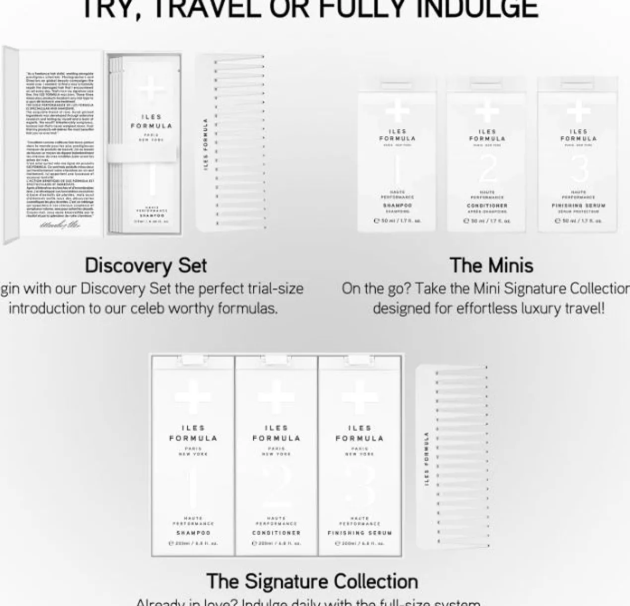 Kit Capillaire De Voyage The Mini Essentials (3 Steps)