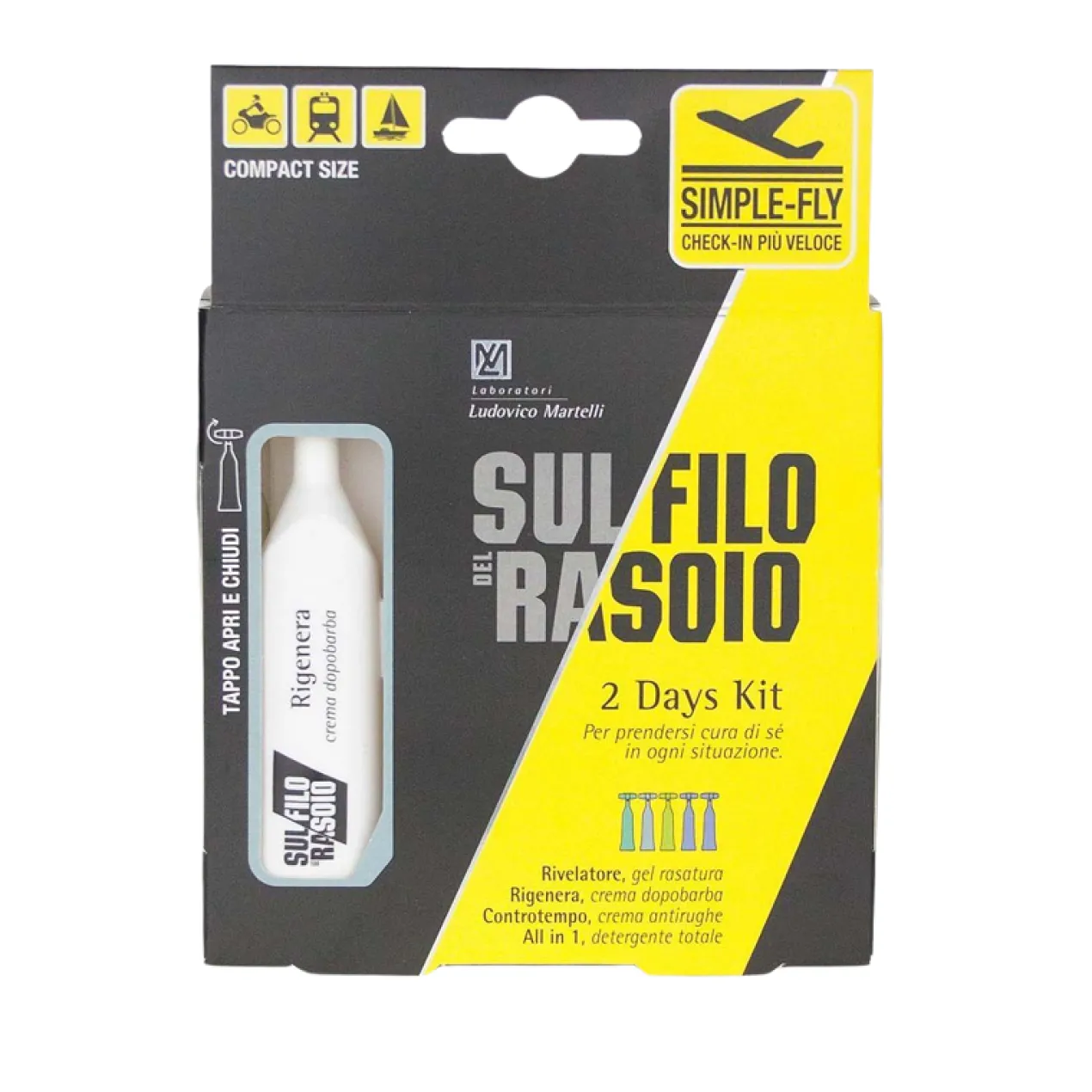 Kit de Rasage de Voyage Sul Filo del Rasoio