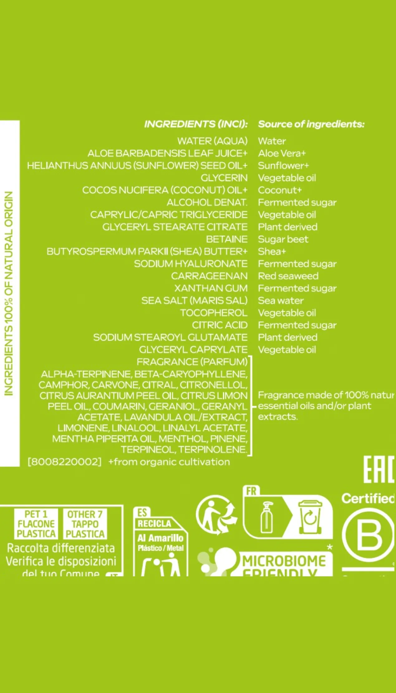 Lait corporel au citrus