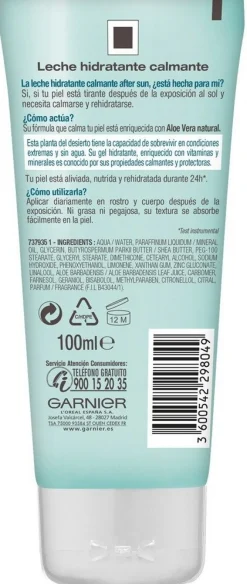 Lait Hydratant Apaisant Après-Soleil Aloe Vera Naturel