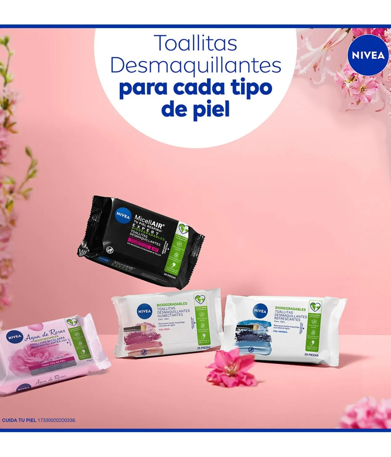 Lingettes Démaquillantes Douces 3in1 Peau Sèche/Sensible