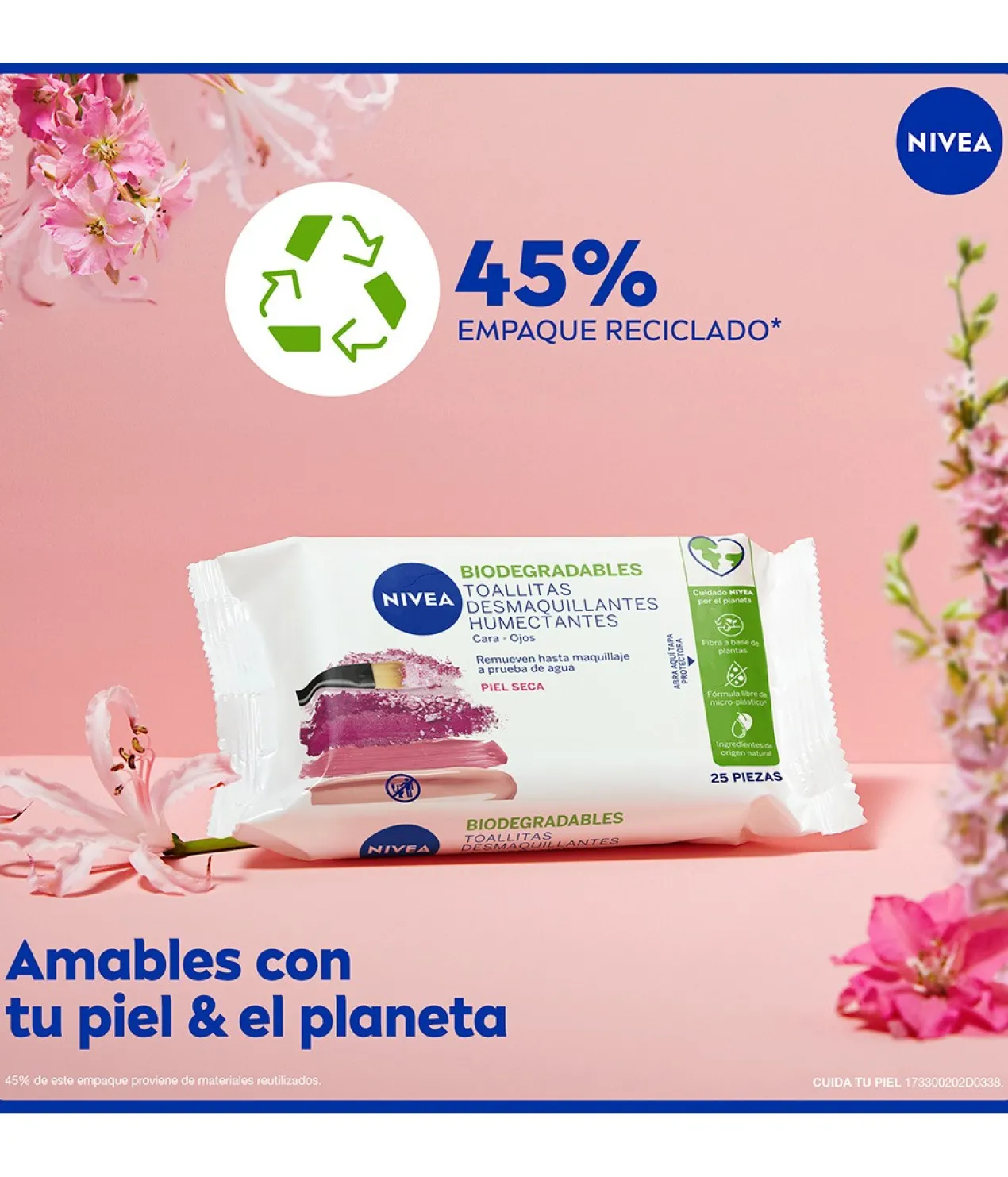 Lingettes Démaquillantes Douces 3in1 Peau Sèche/Sensible