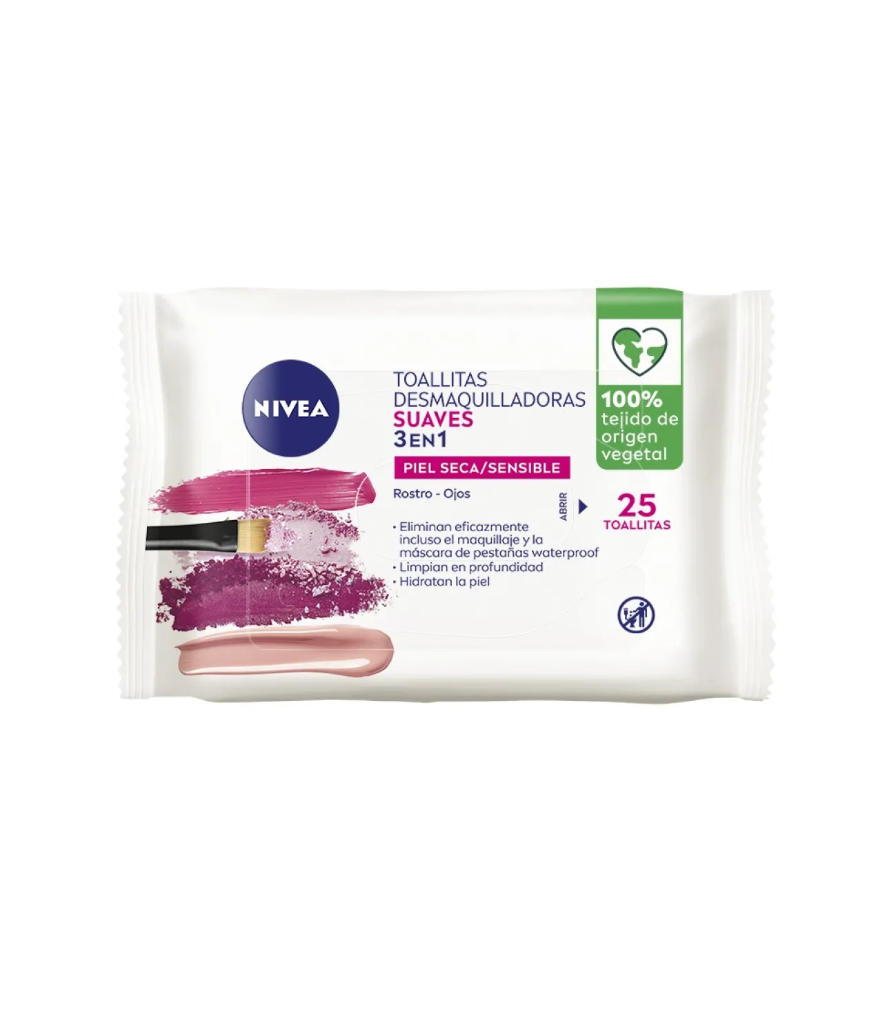 Lingettes Démaquillantes Douces 3in1 Peau Sèche/Sensible