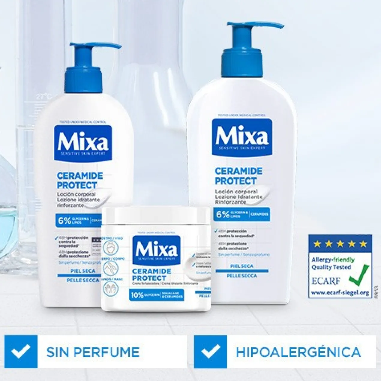 Lotion pour le Corps Ceramide Protect pour Peau Sèche