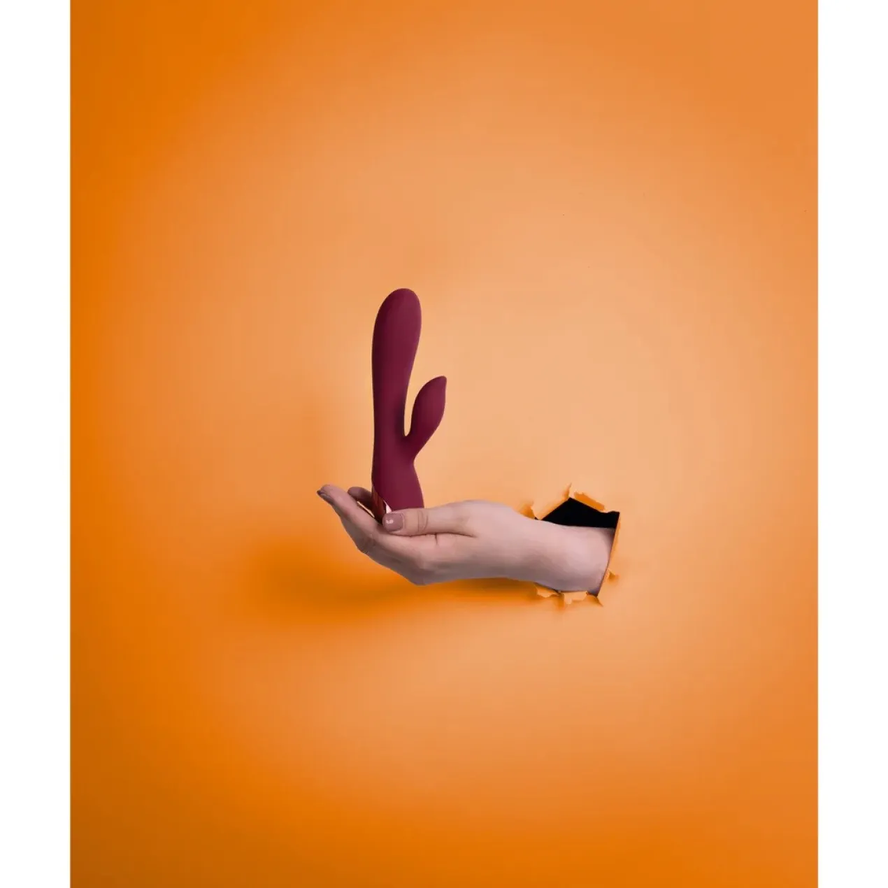 Loveline by Shots Vibromasseur Lapin Silicone Douce Dark Cherry
