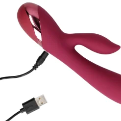 Loveline by Shots Vibromasseur Lapin Silicone Douce Dark Cherry
