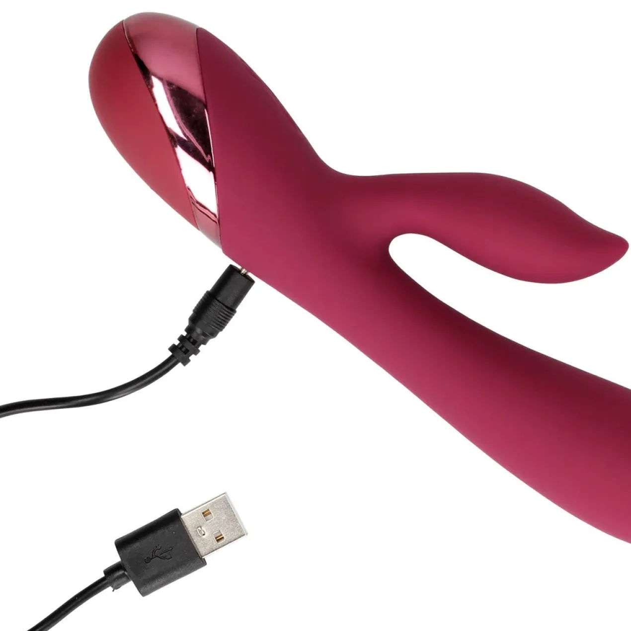 Loveline by Shots Vibromasseur Lapin Silicone Douce Dark Cherry