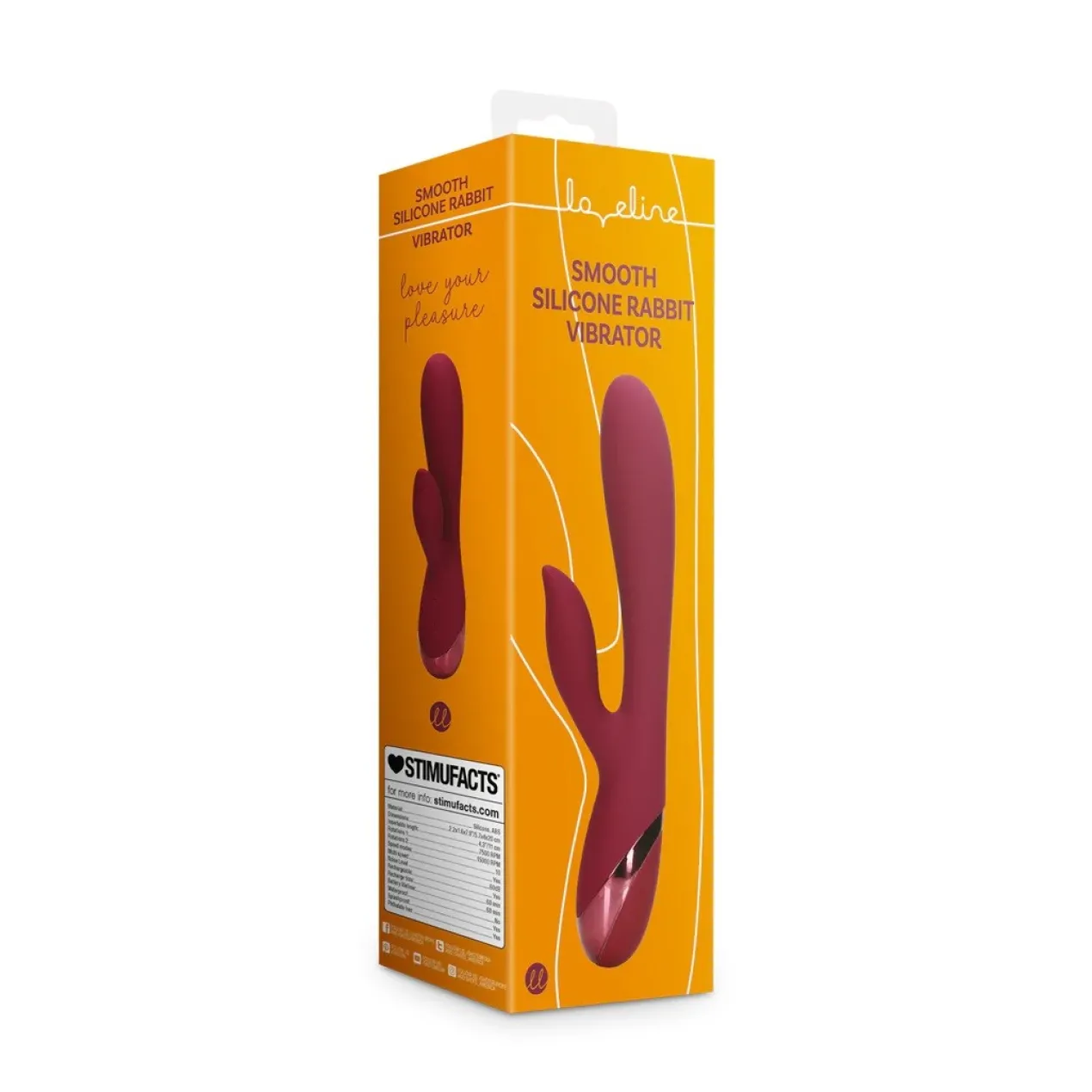 Loveline by Shots Vibromasseur Lapin Silicone Douce Dark Cherry