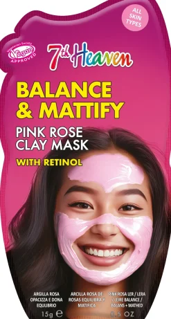 Masque Argile Rose de Roses avec Rétinol Équilibre et Matifie