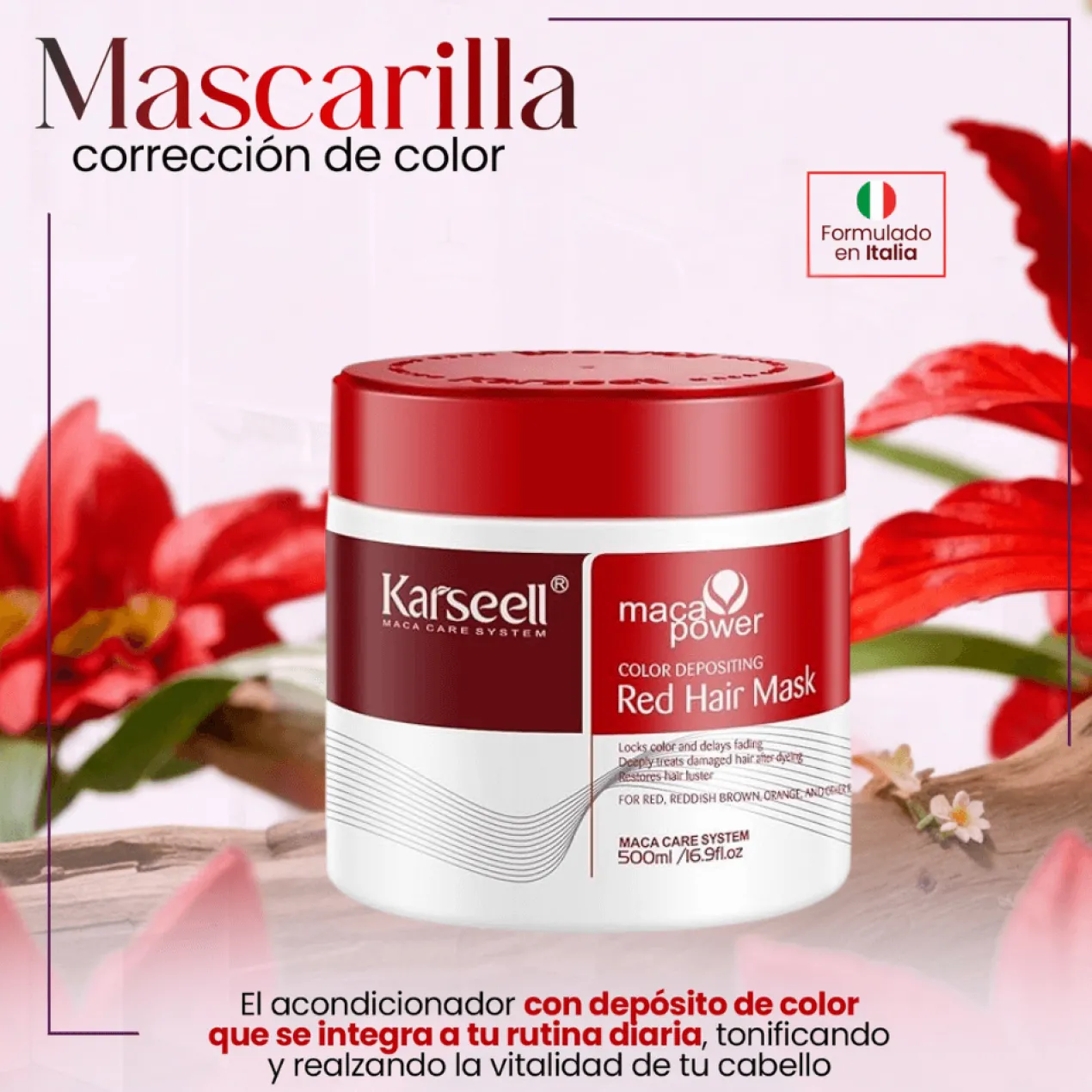 Masque Capillaire Pigmentant Rouge