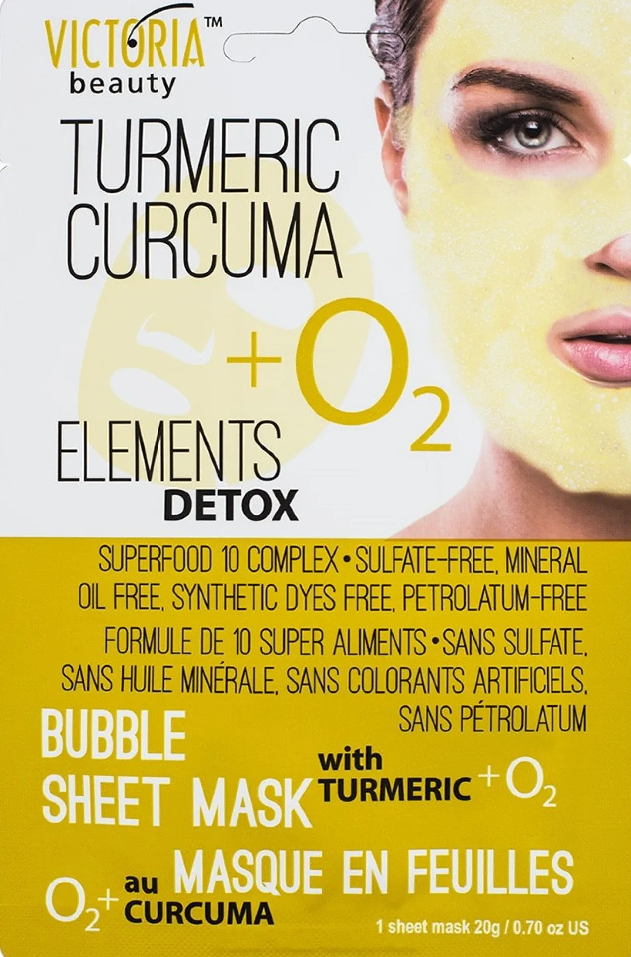 Masque Visage Détox à la Curcuma + O2