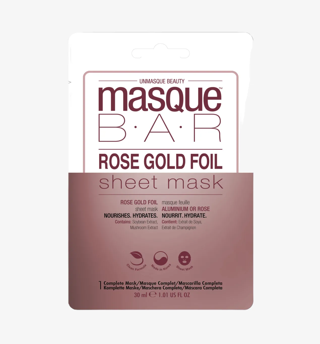 Masque Visage Rose Gold Foil