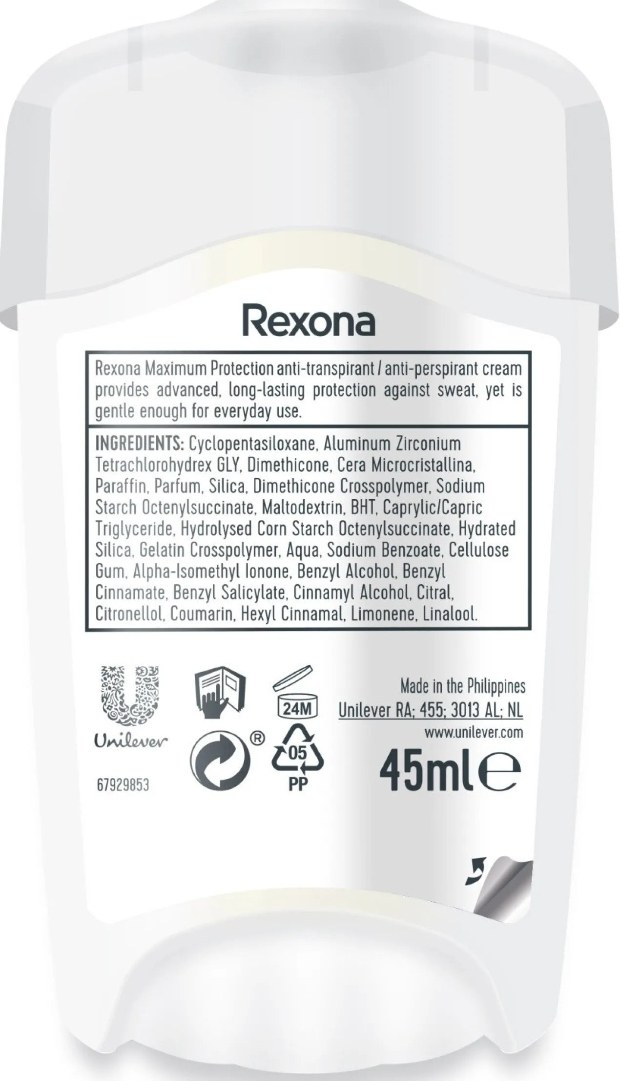 Maximum Protection Crème Antitranspirante Clean Scent