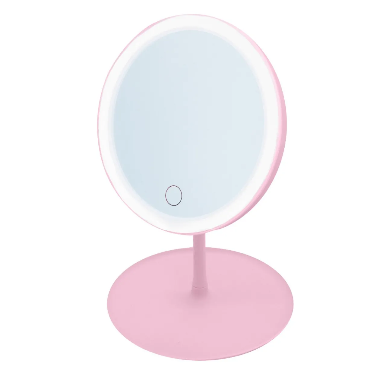 Miroir rond Must Have avec LED et support