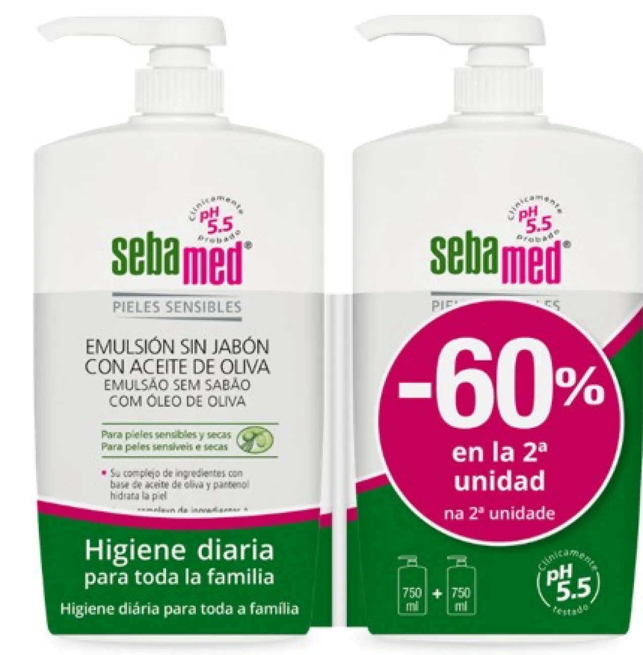 Émulsion sans savon à l’huile d’olive Pack