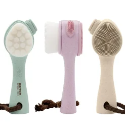 Natural Fiber Brosse de Massage Visage 2 en 1