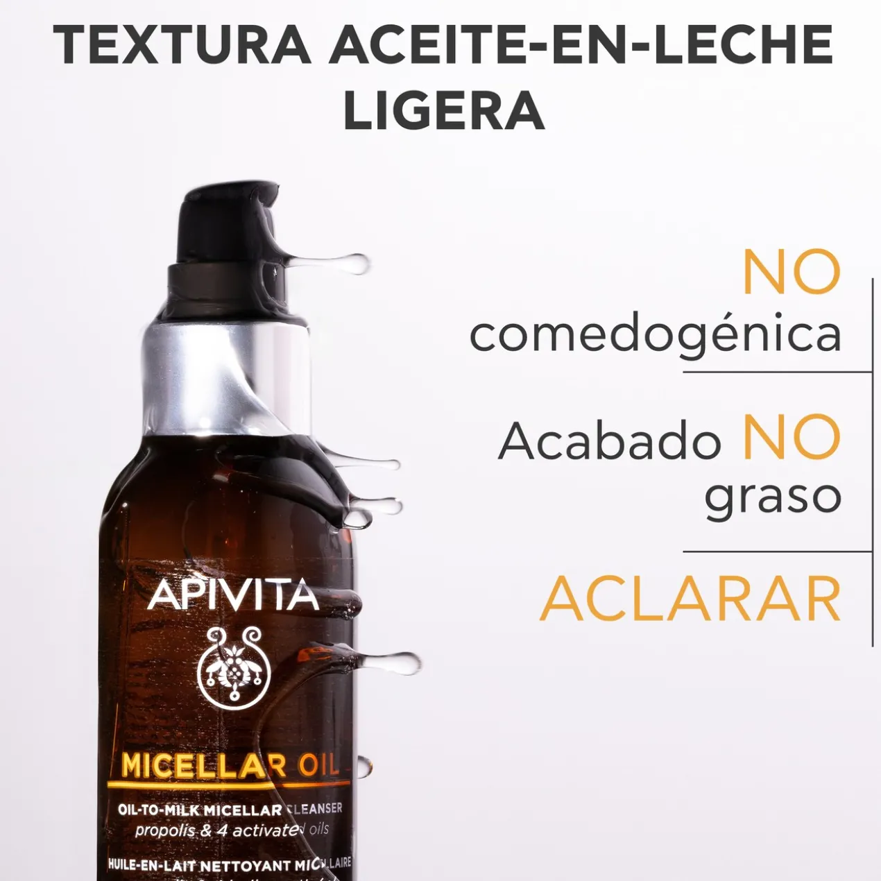 Nettoyant micellaire huile-en-lait
