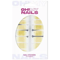 Oh My Nails Stickers Gold Glitter
