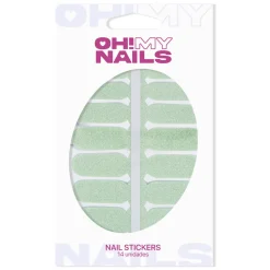 Oh My Nail Stickers Green Glitter