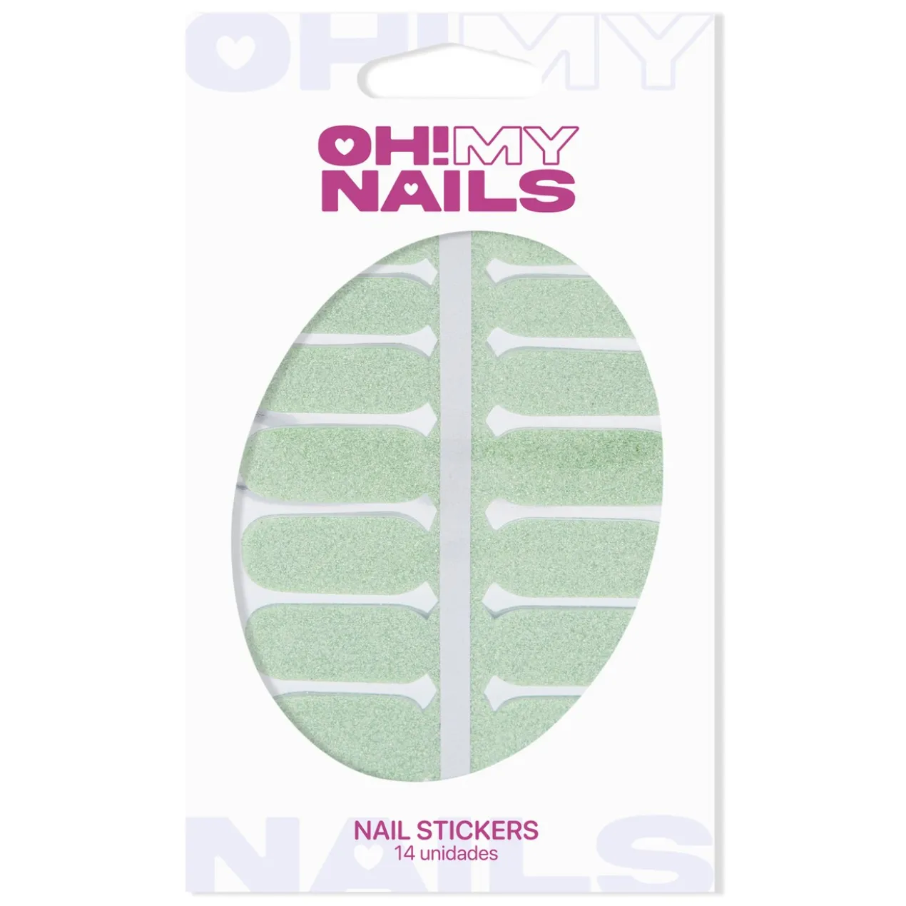 Oh My Nail Stickers Green Glitter