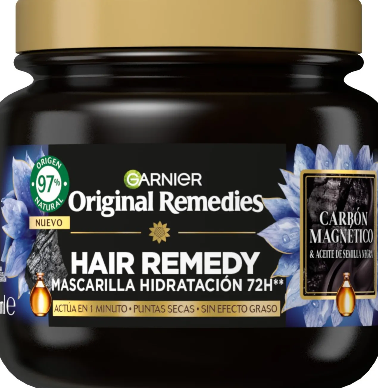 Original Remedies Masque Hair Remedy Hydratation au Charbon Magnétique