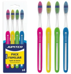 Pack Brosses à Dents Neon Familial 4 Couleurs