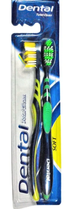 Pack 2 Brosses à dents Total Clean-Medium