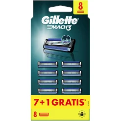 Pack Économique Gillette Mach3 7+1 Recharges pour Rasoir Homme