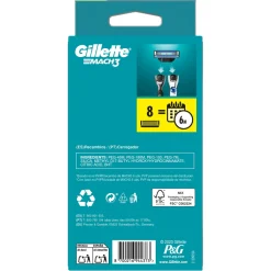 Pack Économique Gillette Mach3 7+1 Recharges pour Rasoir Homme