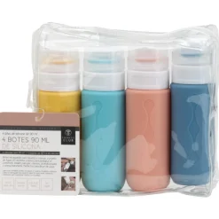 Pack Flacons Silicone Avec Pochette