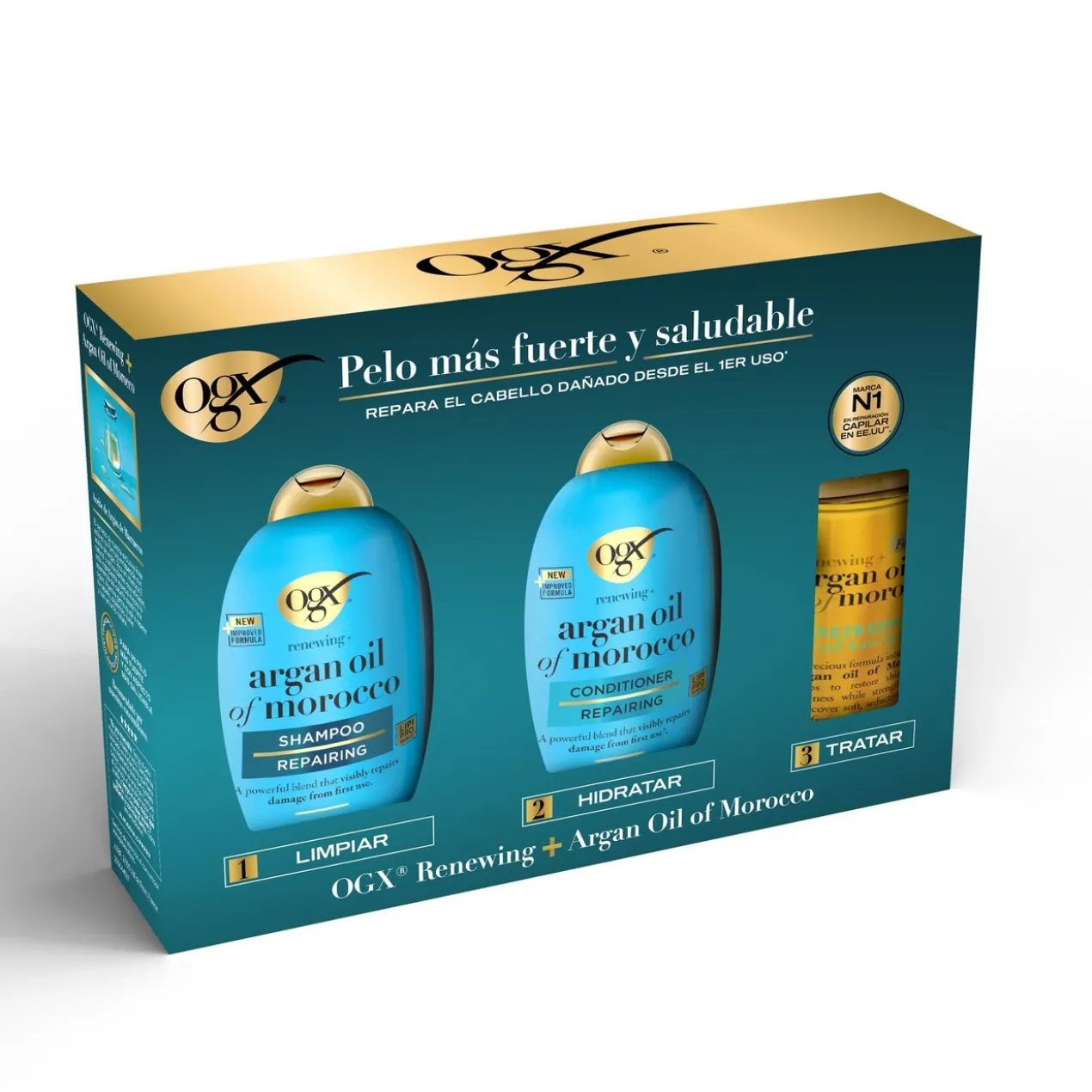Pack OGX Renewing Argan Oil Of Morocco Cheveux Secs et Abîmés