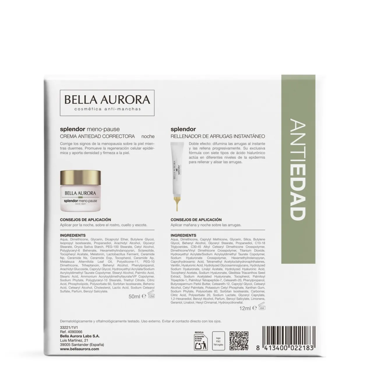 Pack Splendor Menopause Nuit Crème + Combleur