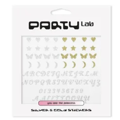 Party Lab Stickers Silver & Gold