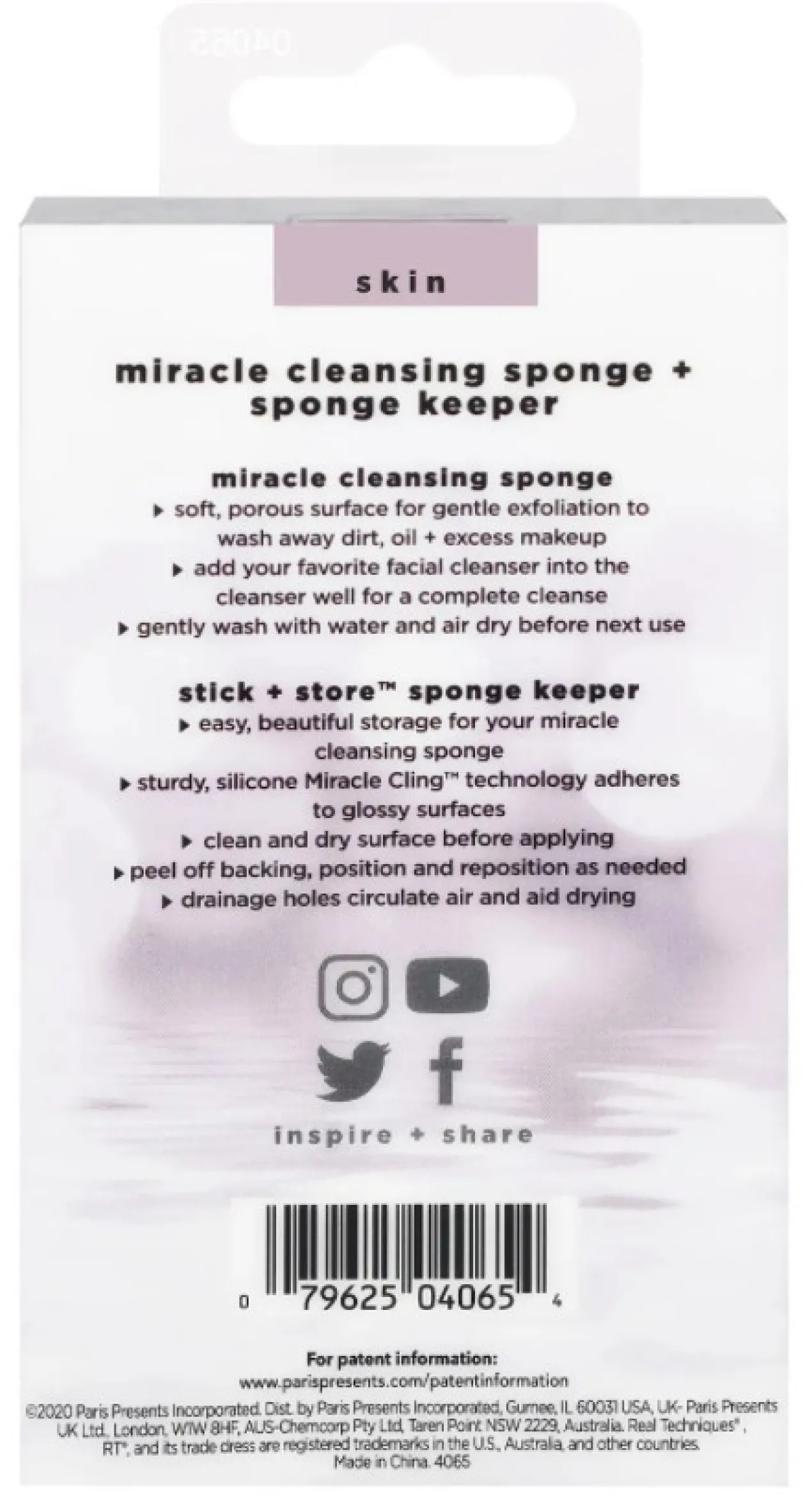 Éponge Miracle Cleansing + Stick & Store Sponge Keeper