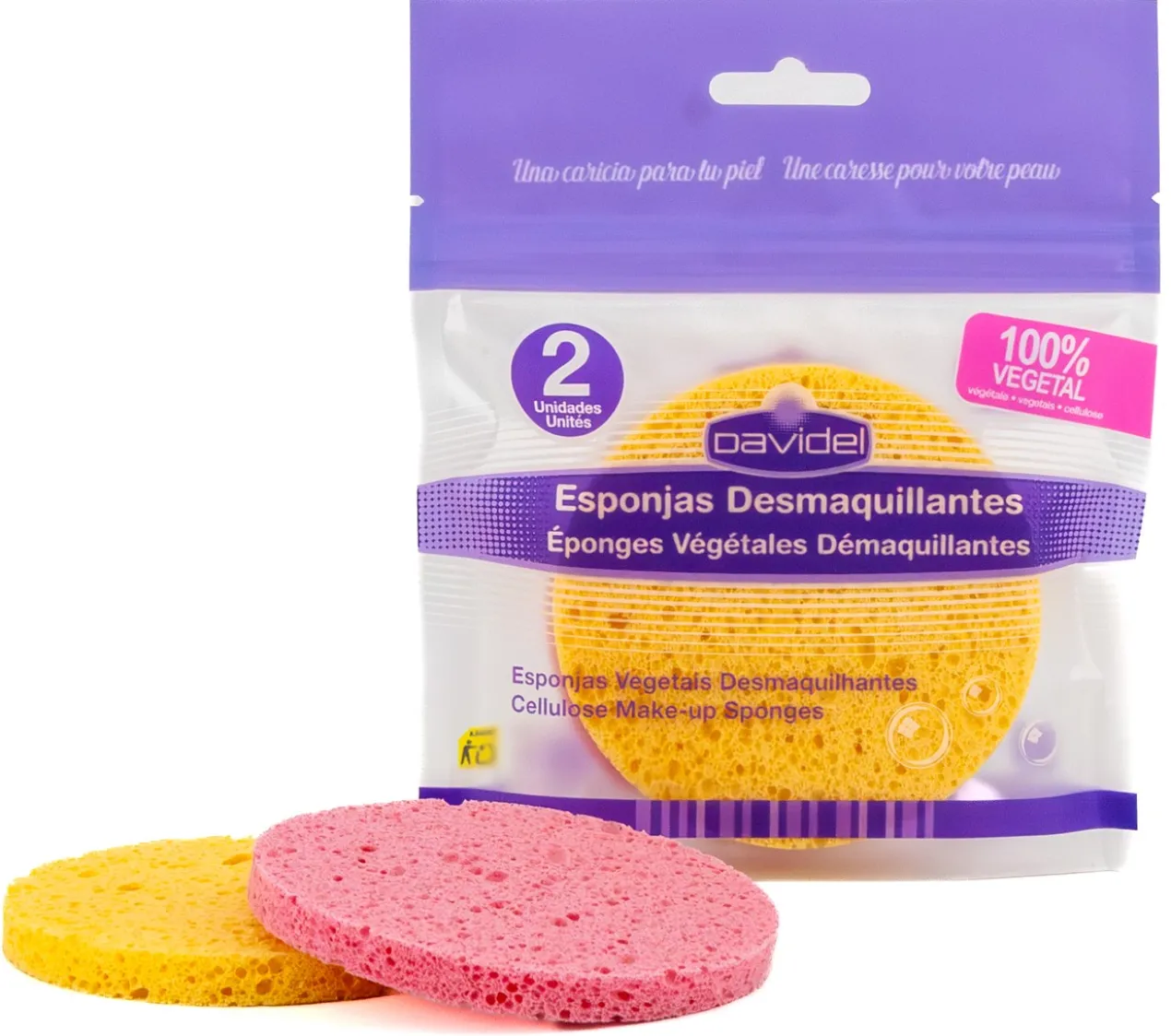 Éponges démaquillantes 100 % végétales