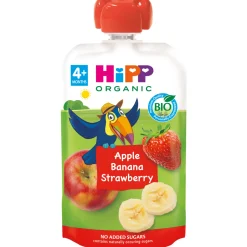 Pouche 100% Fruits Banane, Pomme et Fraise BIO