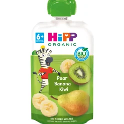 Pouche 100% Fruits Poire, Banane et Kiwi BIO