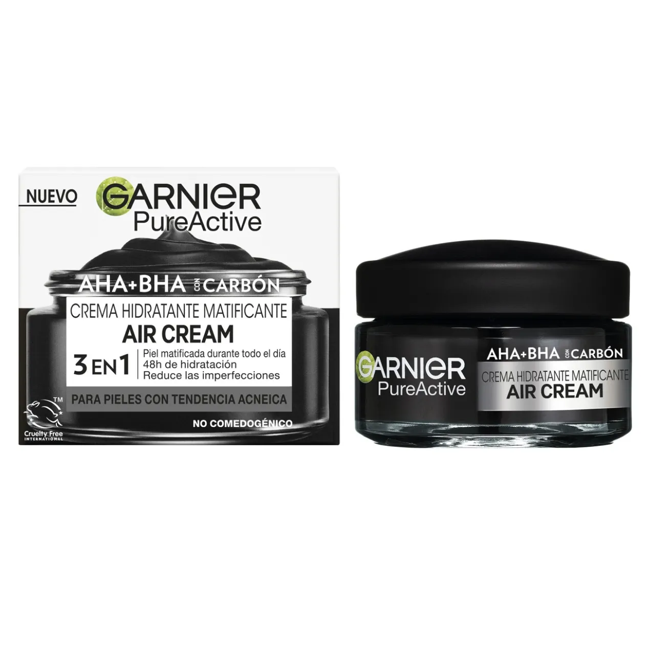 Pure Active Crème Hydratante Matifiante avec AHA + BHA + Charbon