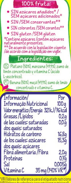 Purée Pomme et Banane en Gourde