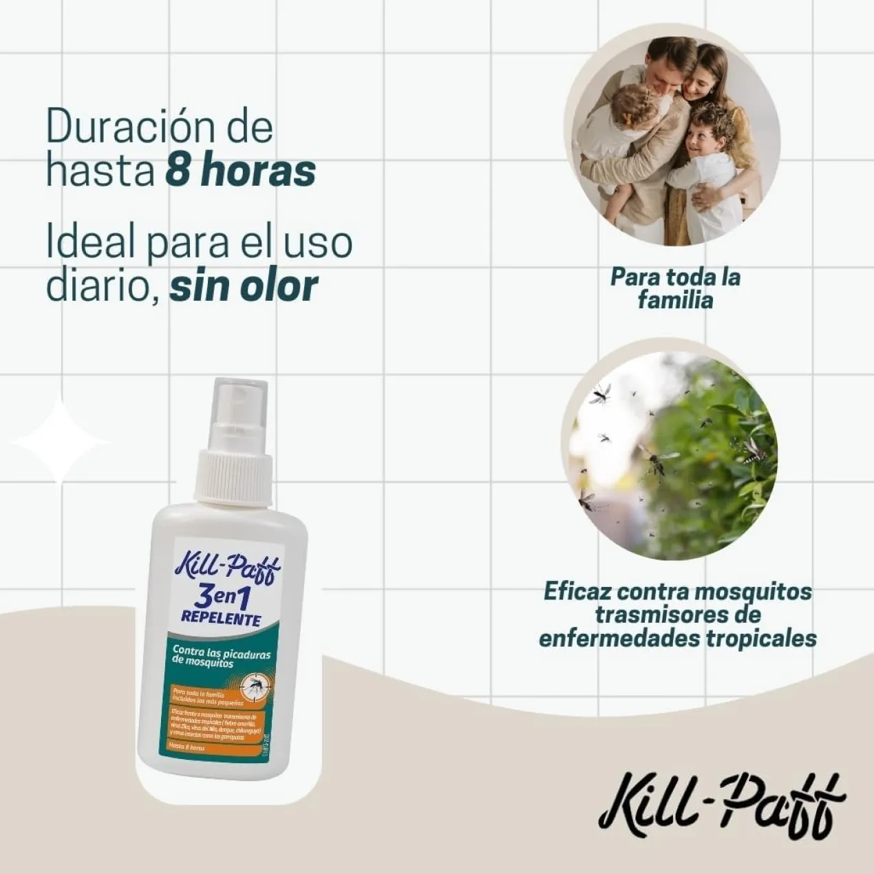 Répulsif Anti-Moustiques 3 en 1